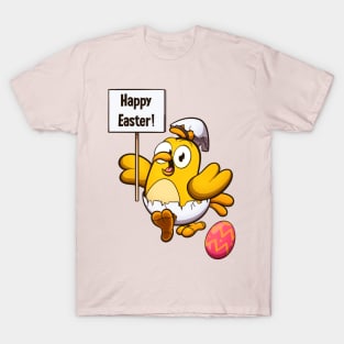 Cute Little Easter Chick With Sign T-Shirt